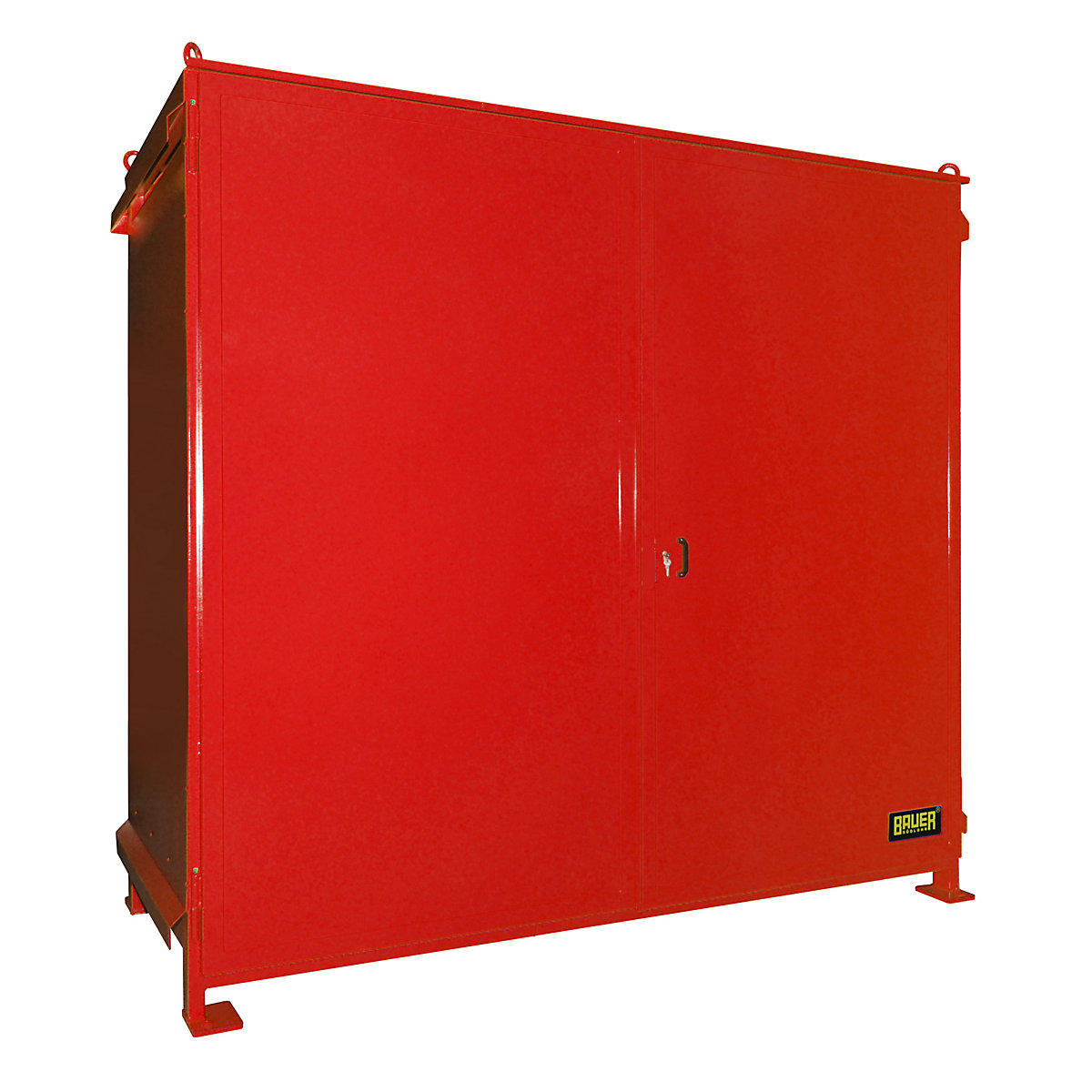 Hazardous goods shelf container – eurokraft pro, capacity 16 x 200 l drums, red-4