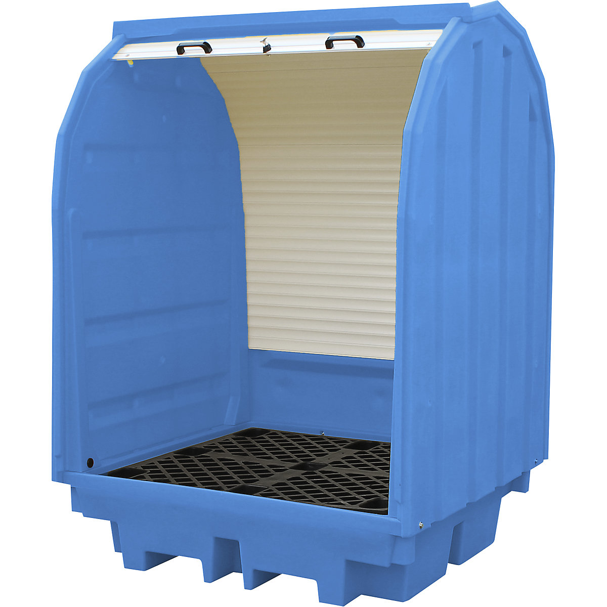 PE hazardous goods storage unit with roller shutter – eurokraft basic