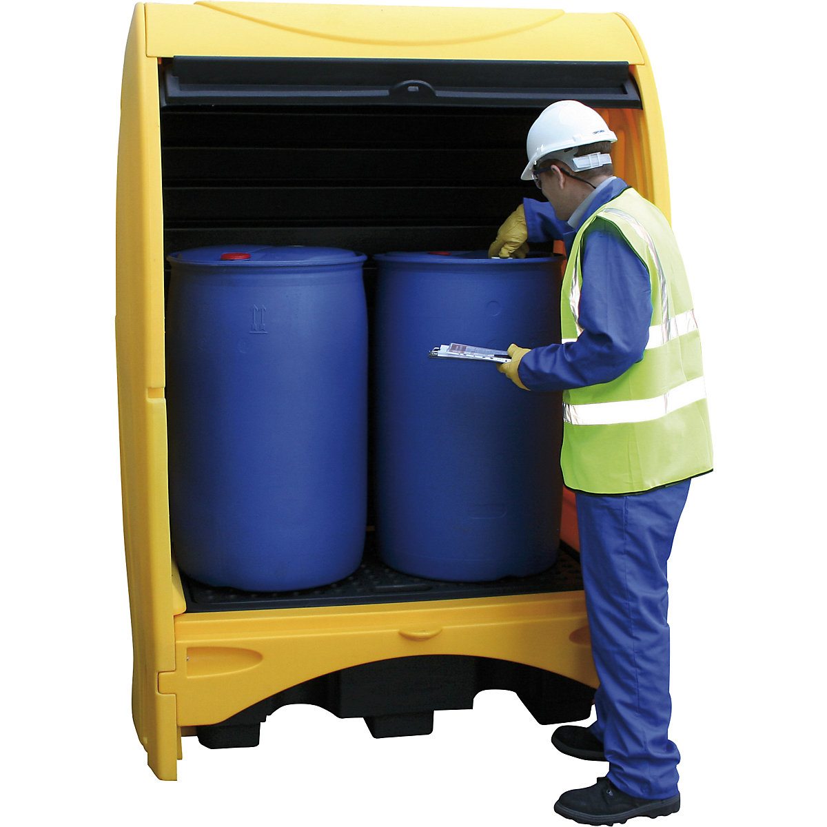 PE hazardous goods storage unit with roller shutter (Product illustration 3)-2
