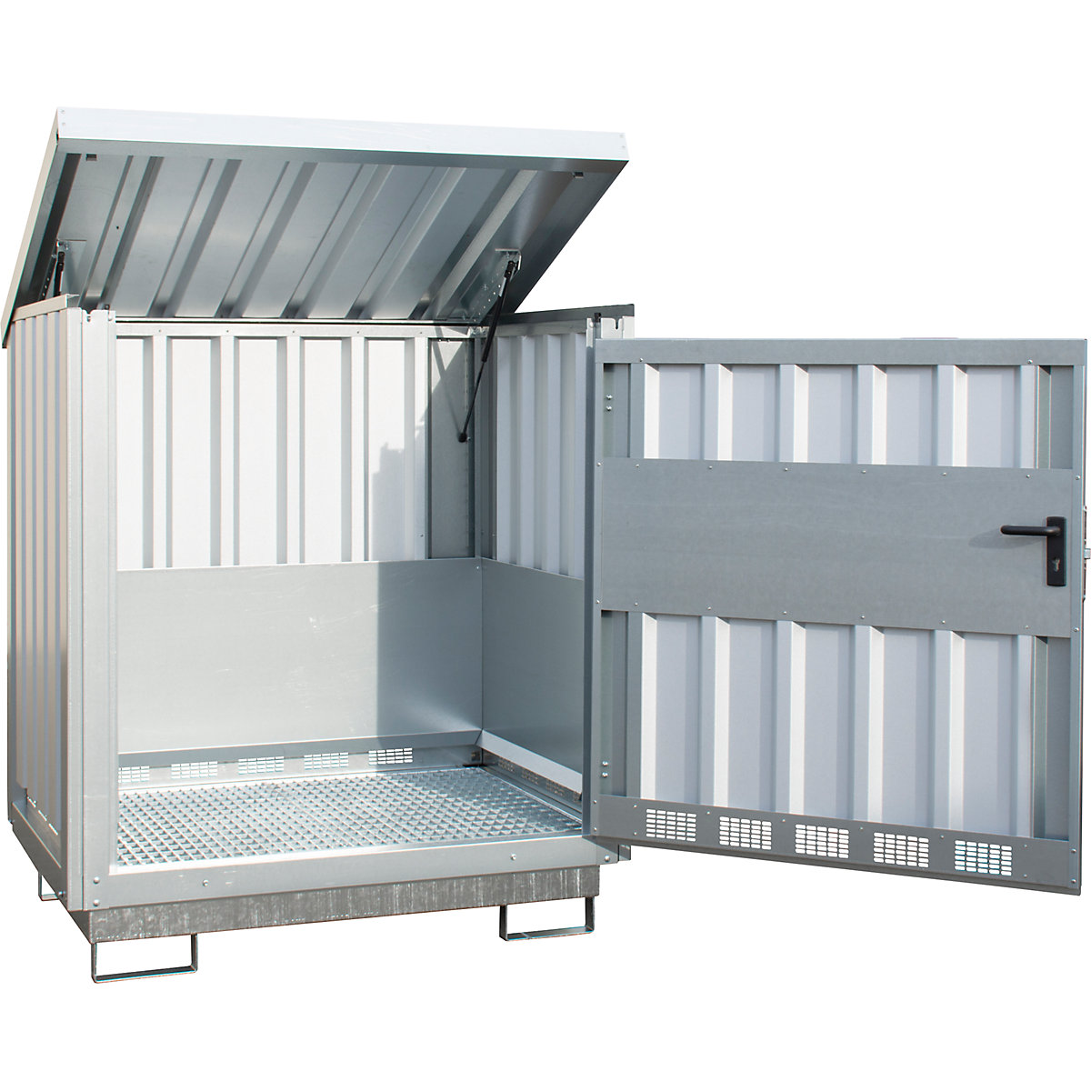 Steel hazardous goods storage depot - eurokraft pro