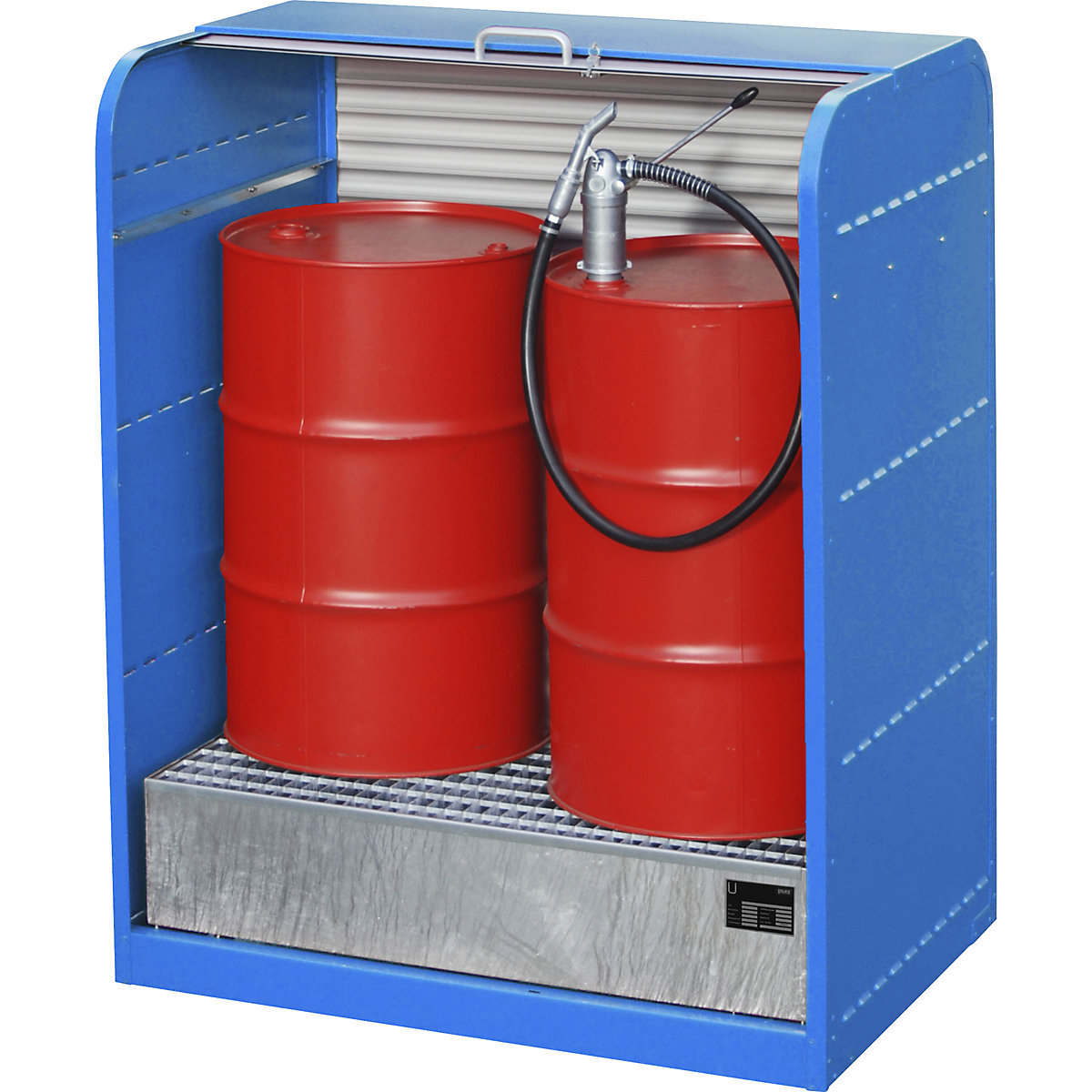 Steel hazardous goods storage with roller shutter – eurokraft pro (Product illustration 3)-2