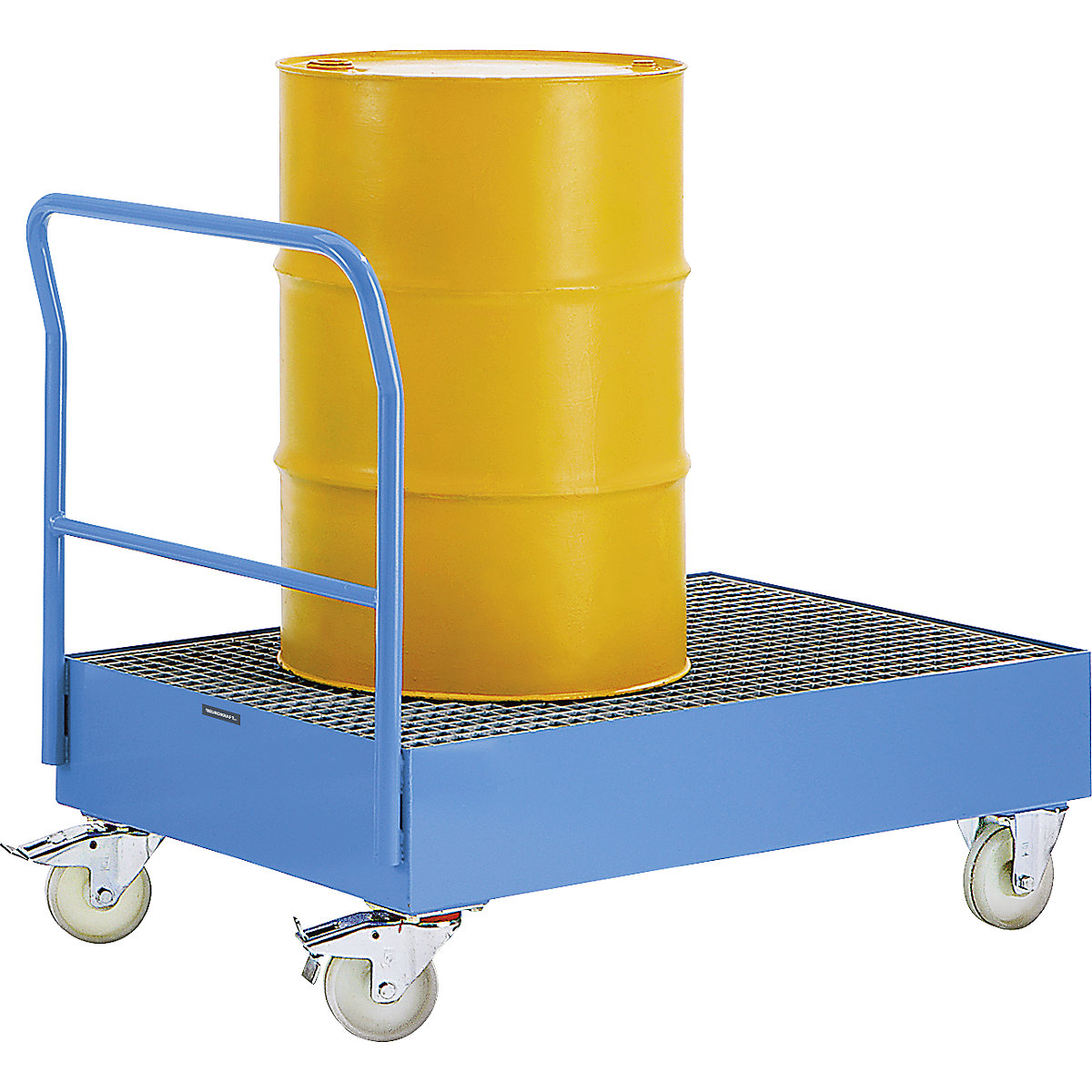 Drum transporter with 220 l sump tray – eurokraft pro