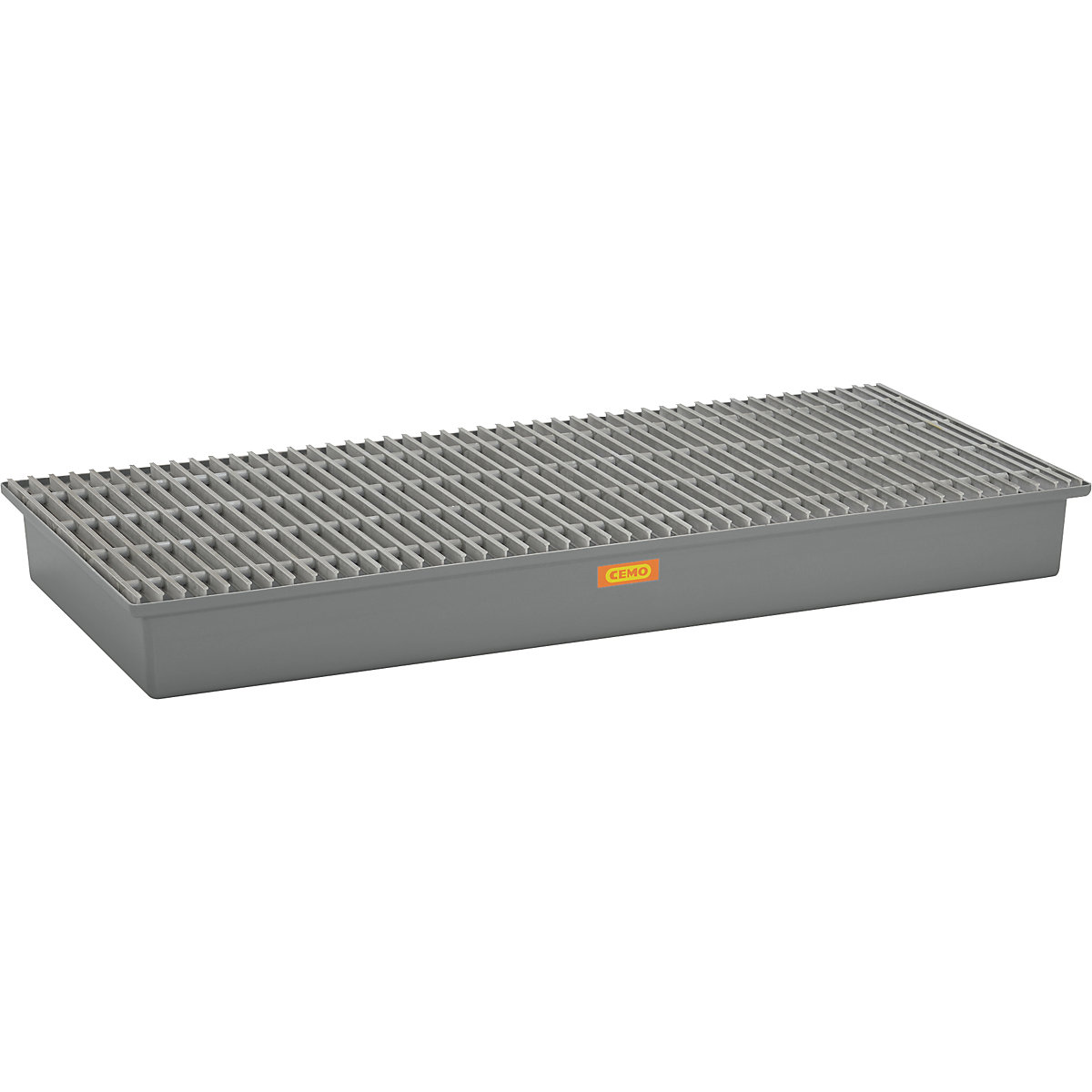 GRP base sump tray – CEMO, 3 x 200 litre drums, without certification, with GRP grate-3