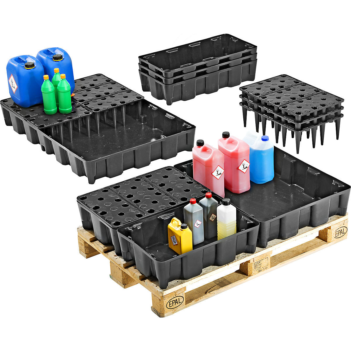 PE small container pallet tray – CEMO (Product illustration 2)-1