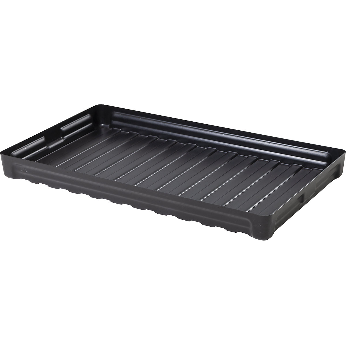 PE small container shelf sump tray – eurokraft pro, dissipative, without certification, collection capacity 30 l-1