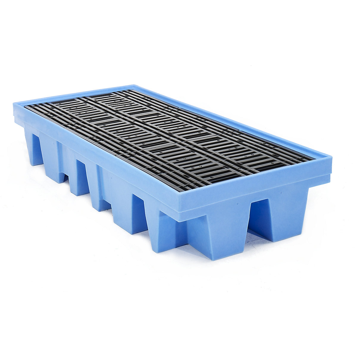 PE sump tray for IBC/CTC tank containers, with PE grate, for 2 x 1000 litre IBC/CTC-4