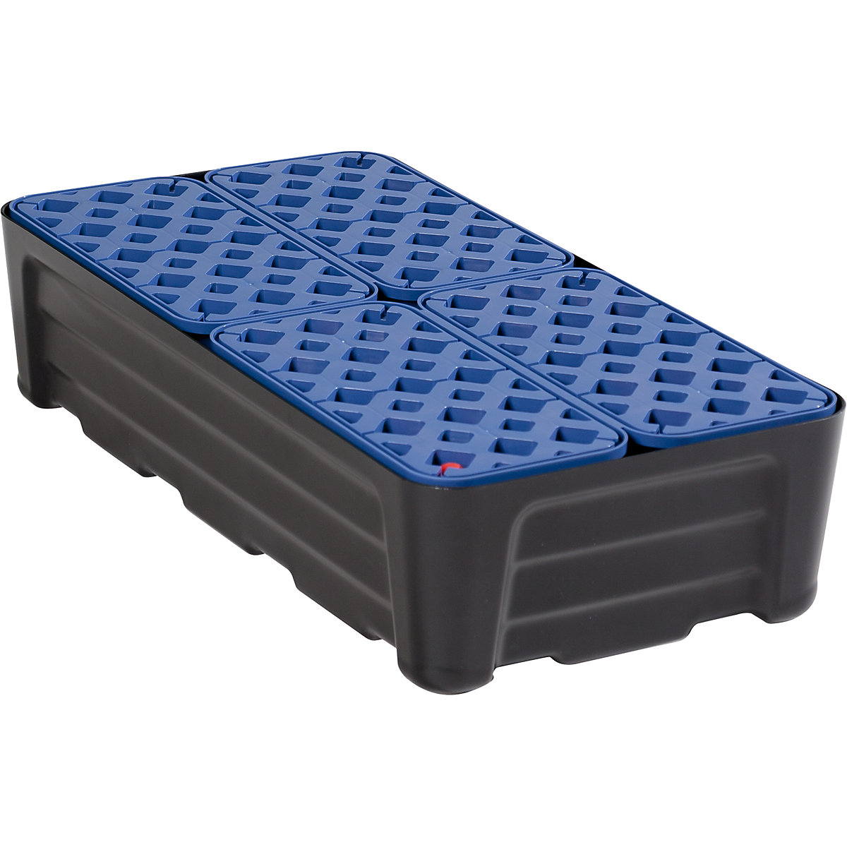 PE sump tray for small containers – eurokraft pro, with PE grate, collection capacity 40 l-2