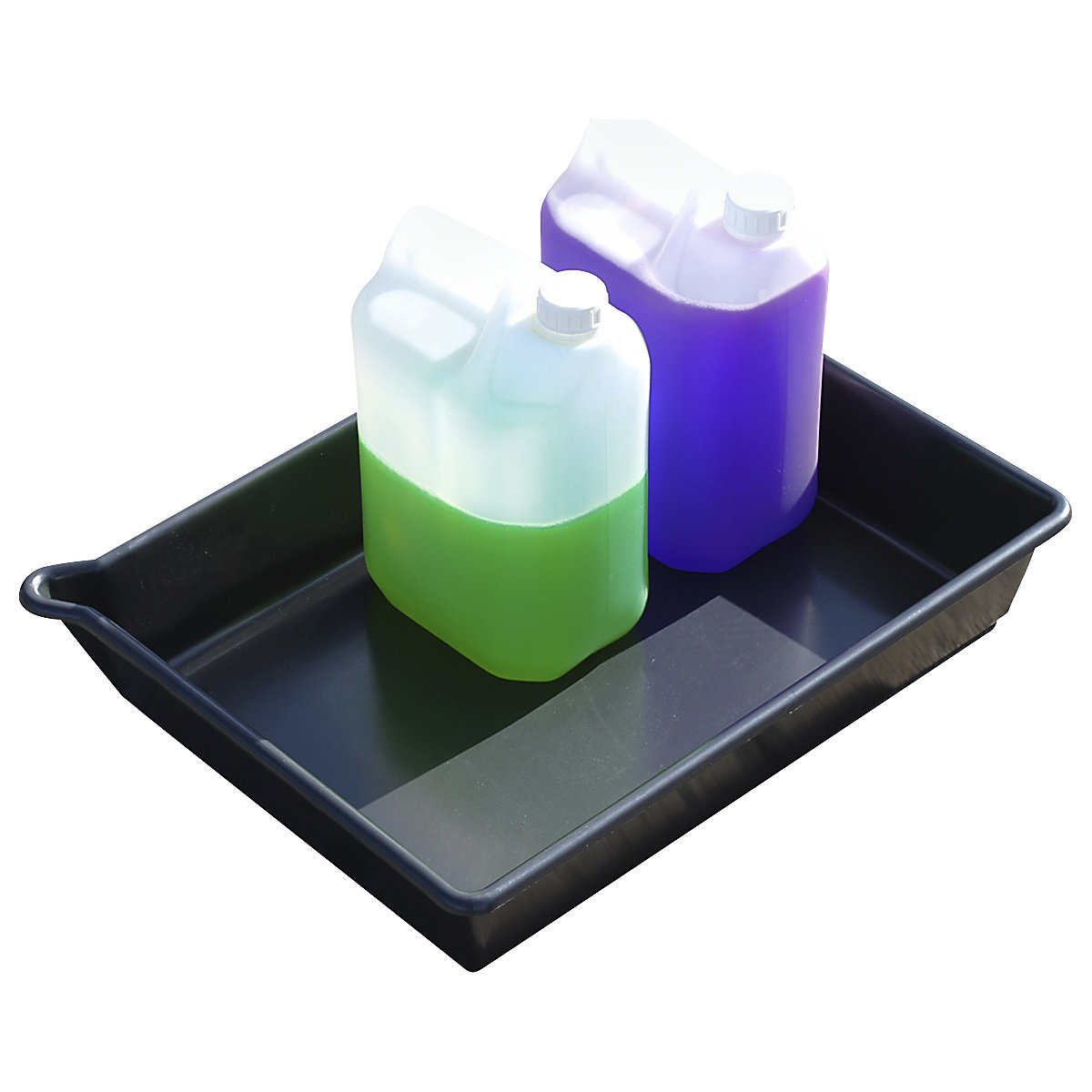 PE sump tray for small containers with spout (Product illustration 2)-1