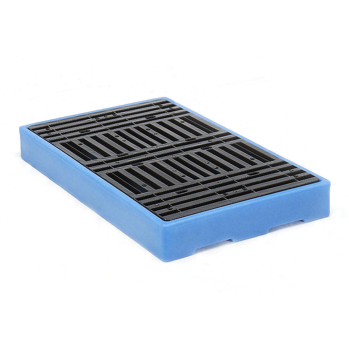 PE sump tray, LxWxH 1260 x 860 x 150 mm, sump capacity 150 l, with PE grate-3