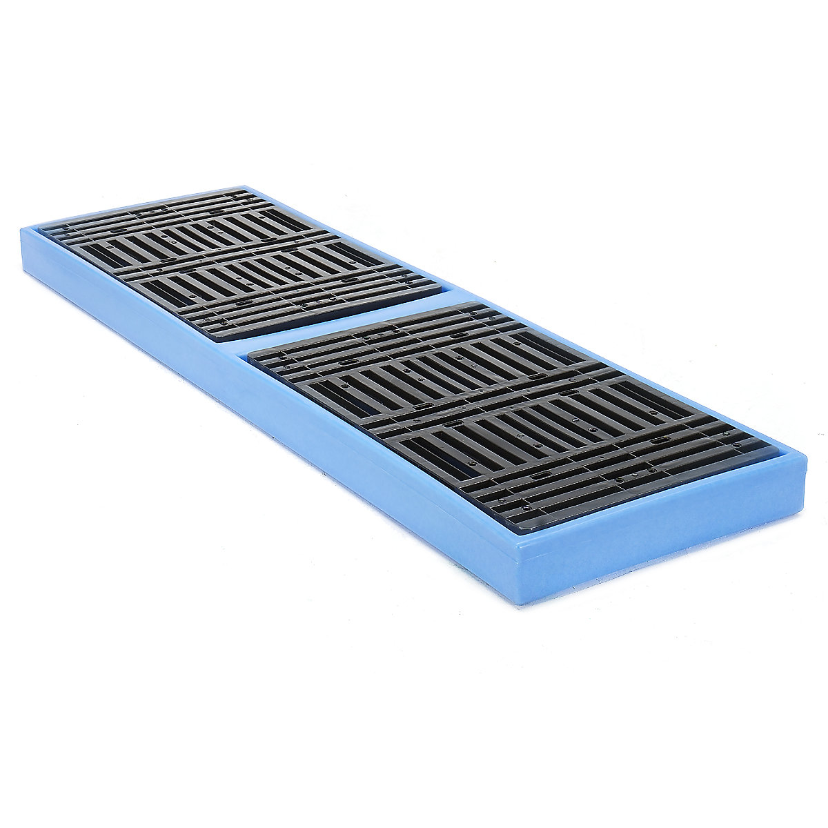 PE sump tray, LxWxH 2610 x 895 x 150 mm, sump capacity 300 l, with PE grate-3