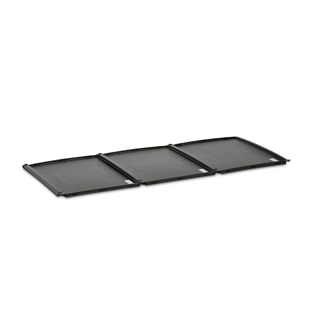 PE surface protection tray – CEMO, with clip system, sump capacity 5 l, pack of 3-6