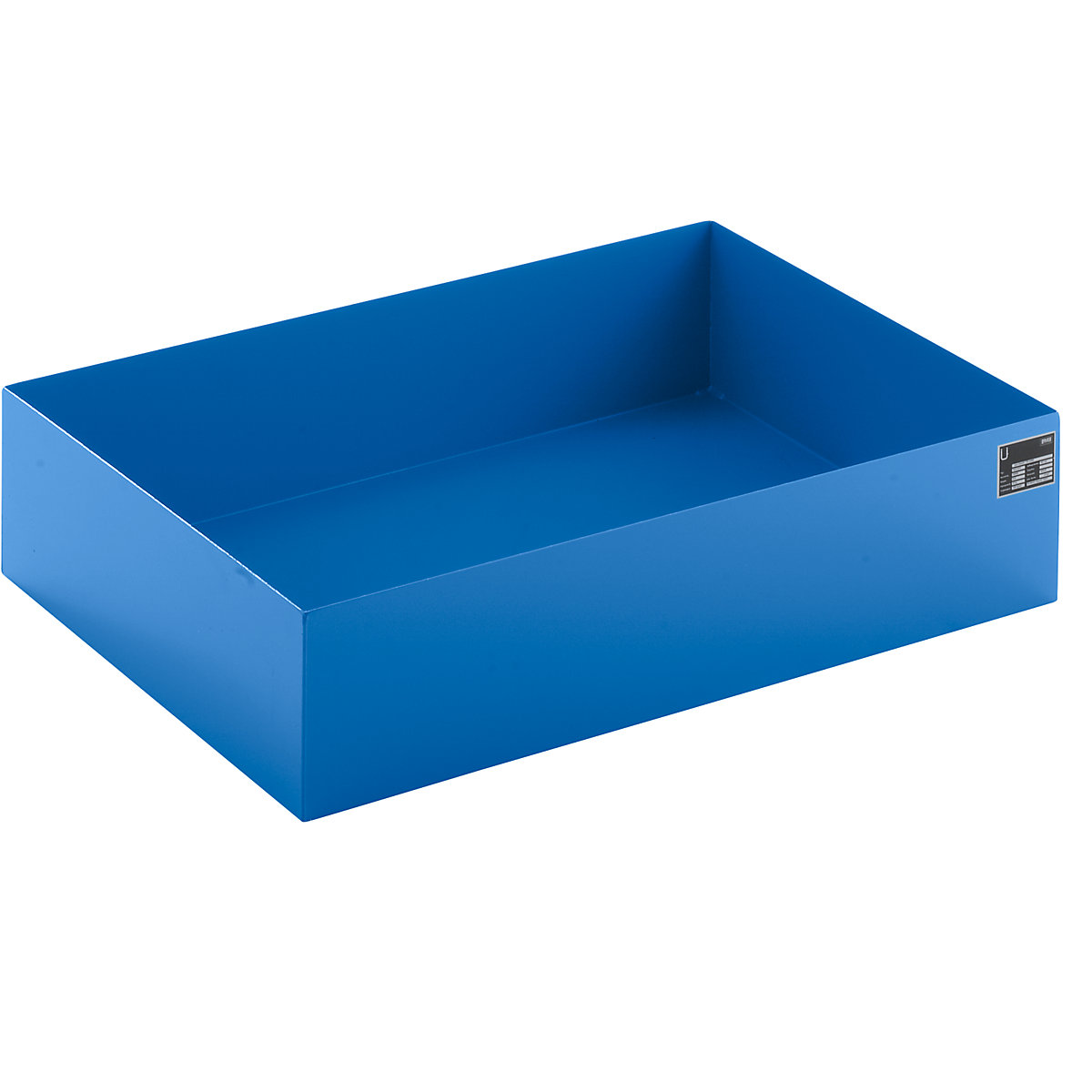 EUROKRAFTbasic – Pallet sump tray, LxWxH 1200 x 800 x 260 mm, blue RAL 5012