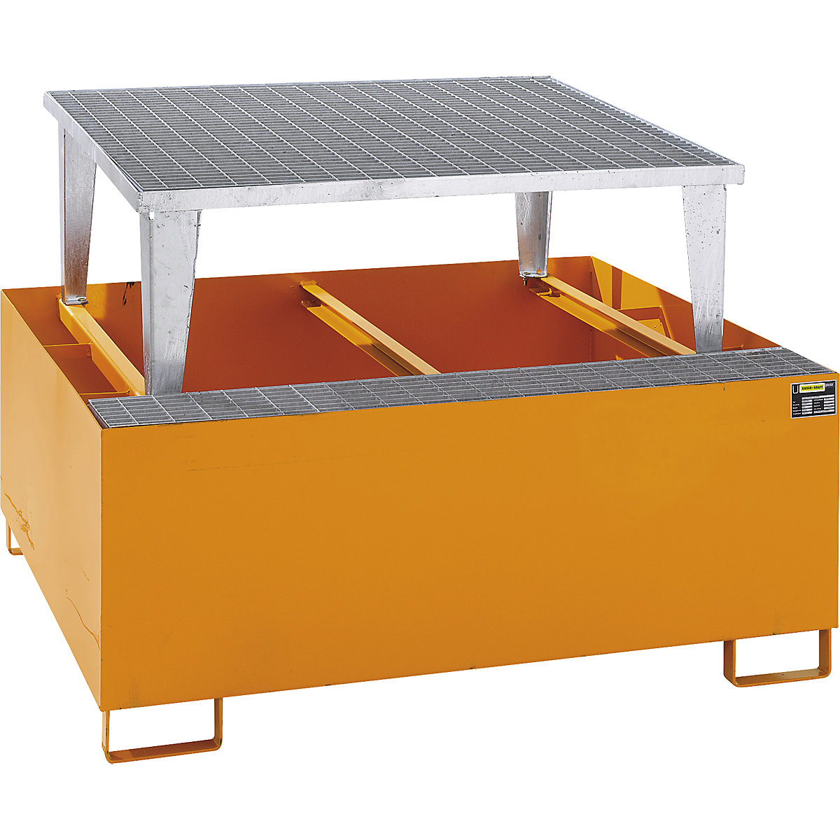 Steel sump tray for IBC/CTC tank containers - eurokraft pro