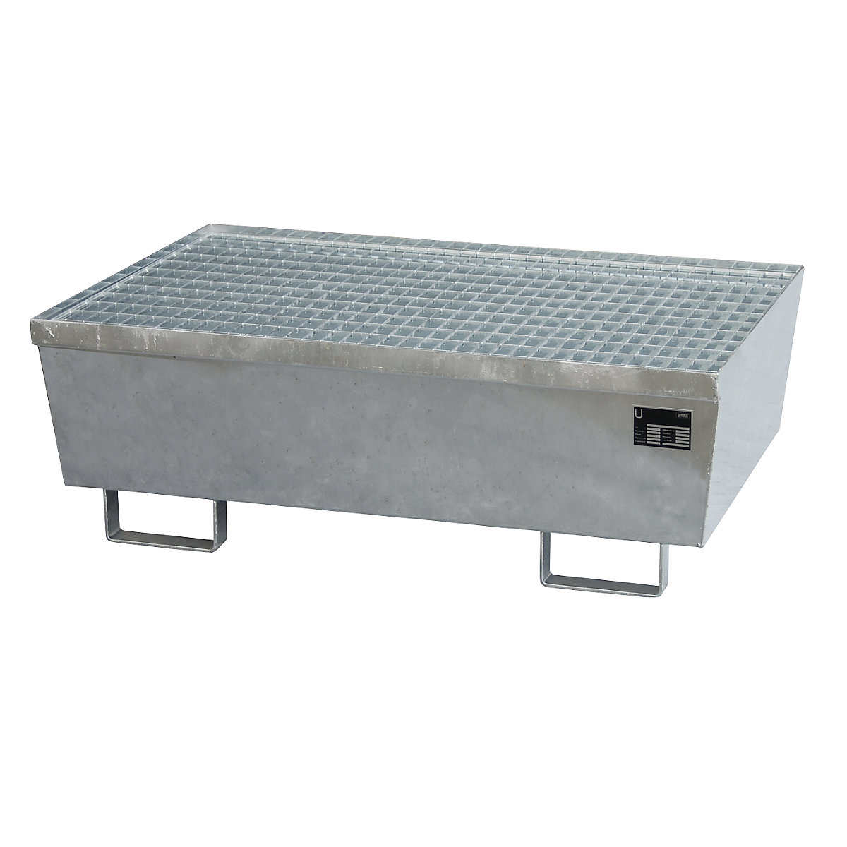 Steel sump tray with edge profiles - eurokraft pro