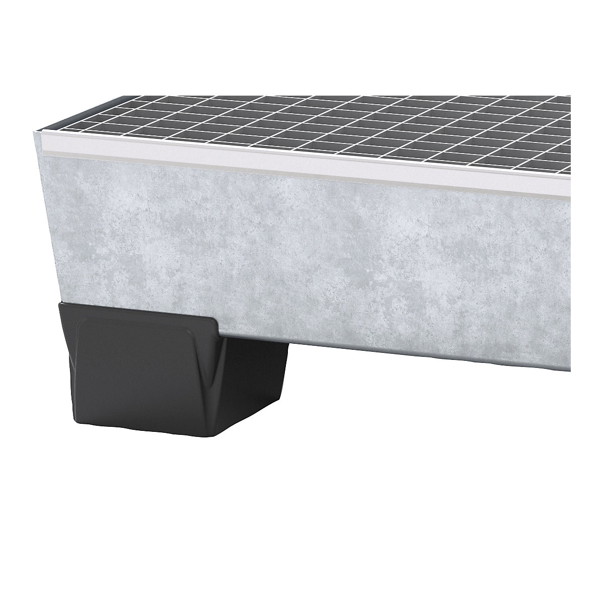 Steel sump tray with plastic feet – eurokraft pro (Product illustration 10)-9