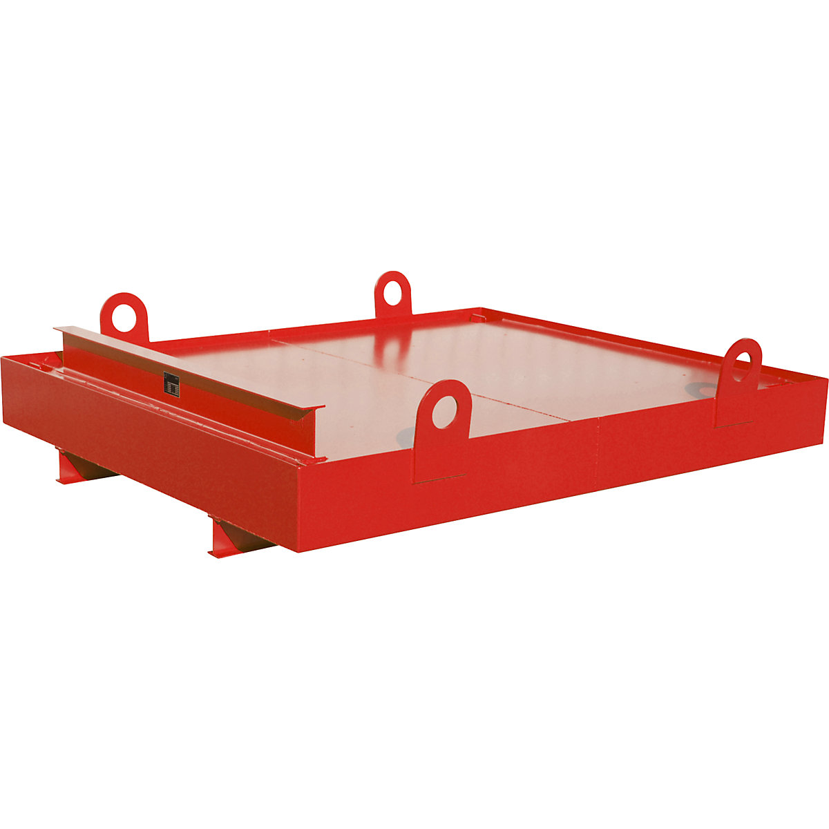 Sump tray for skip trailer – eurokraft pro, for skip trailers, sump capacity 880 l, red-13
