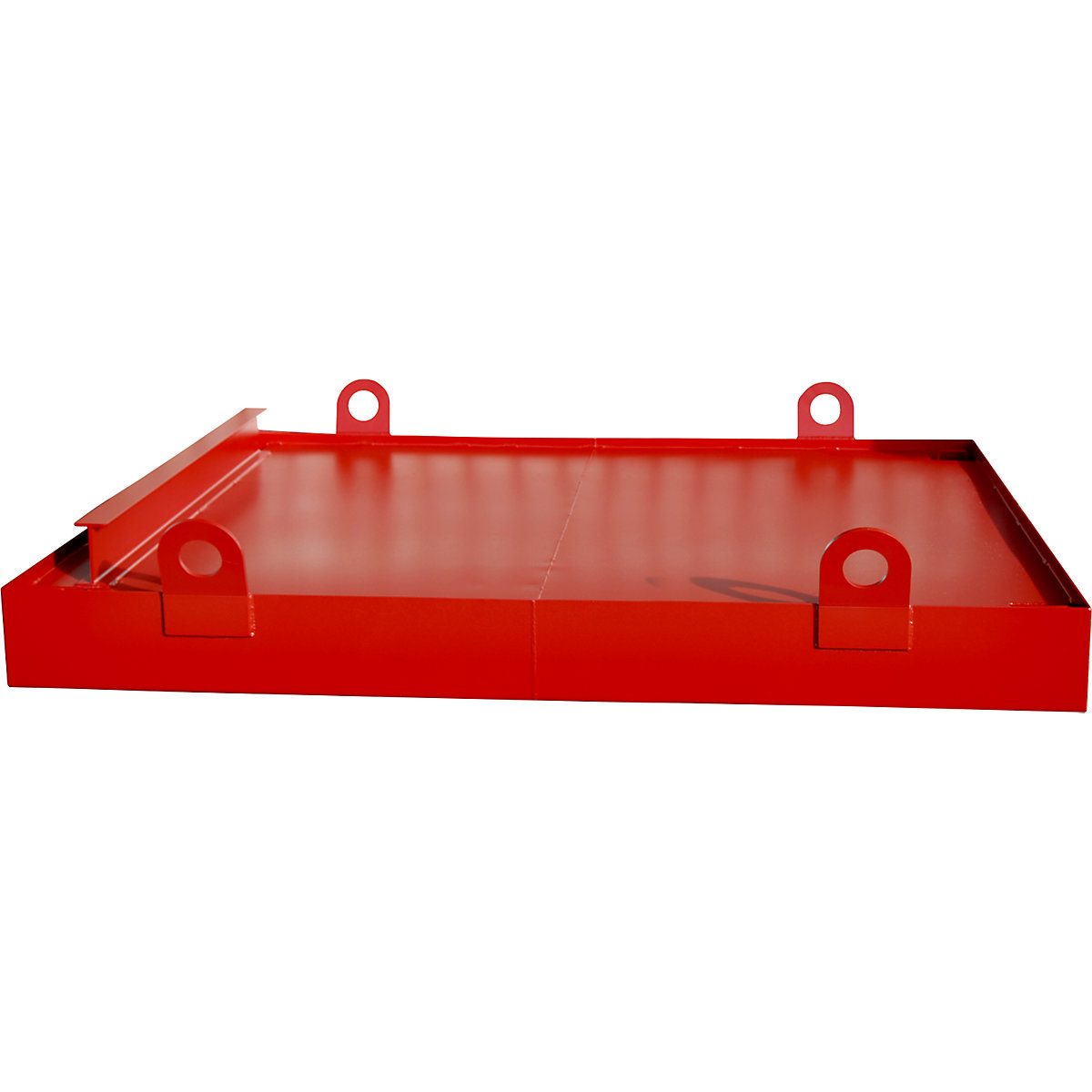 Sump tray for skip trailer – eurokraft pro, for skip trailers, sump capacity 1078 l, red-12