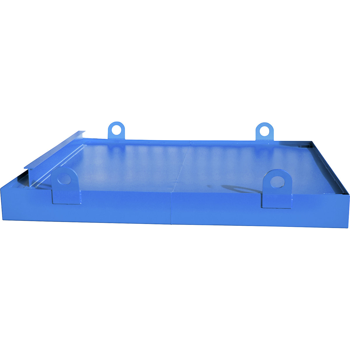 Sump tray for skip trailer – eurokraft pro, for skip trailers, sump capacity 1078 l, blue-4