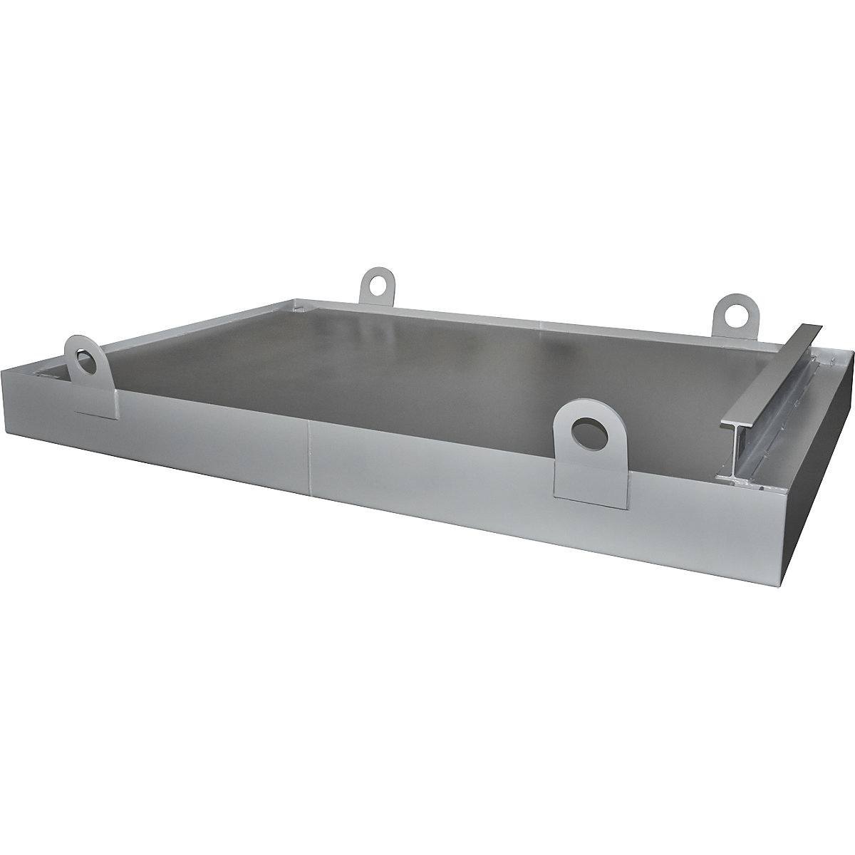 Sump tray for skip trailer – eurokraft pro, for skip trailers, sump capacity 1078 l, grey-11