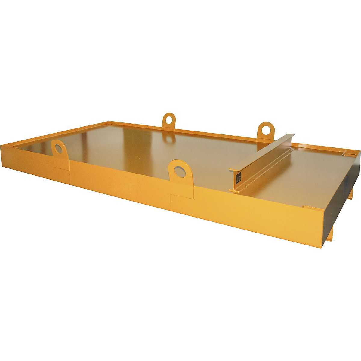 Sump tray for skip trailer – eurokraft pro, for skip trailers, sump capacity 1276 l, orange-14