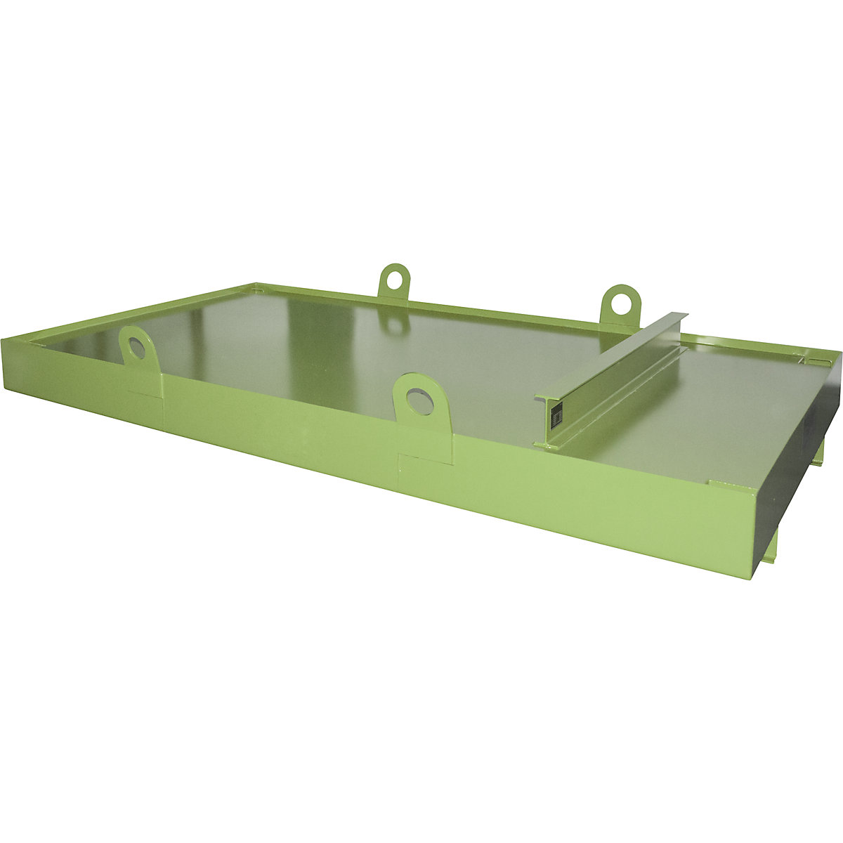 Sump tray for skip trailer – eurokraft pro, for skip trailers, sump capacity 1276 l, green-3
