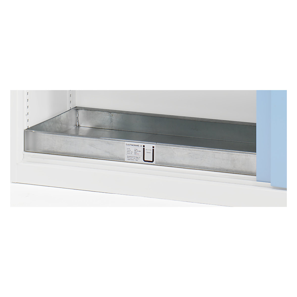Tray shelf – eurokraft pro, zinc plated, for cupboard WxD 1000 x 500 mm