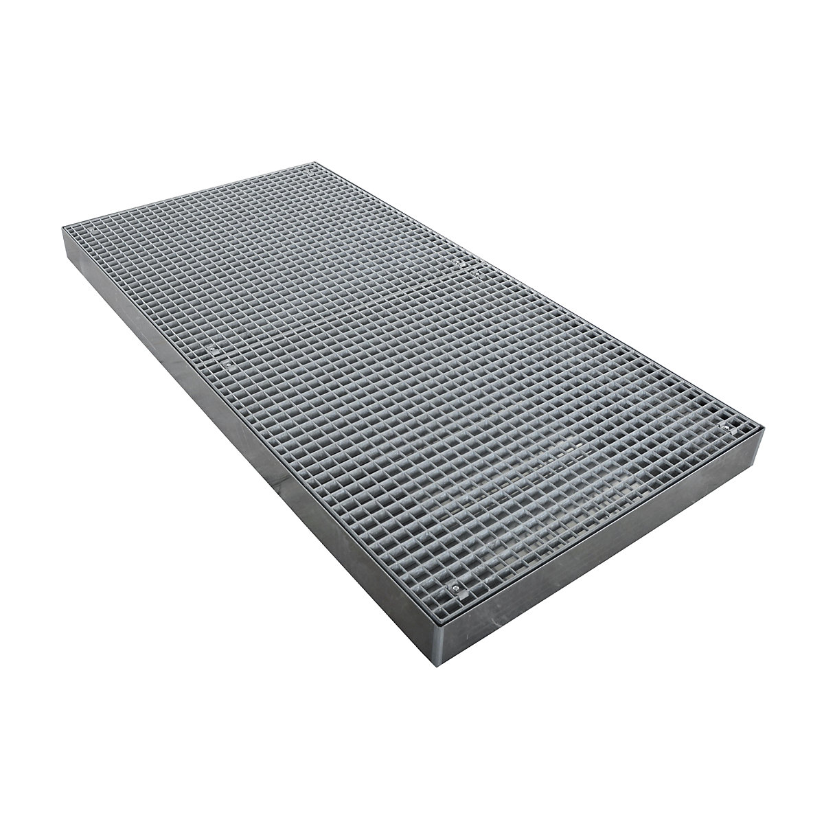 Zinc plated low profile steel sump trays – LaCont, width 1000 mm, length 2000 mm, capacity 160 l-4