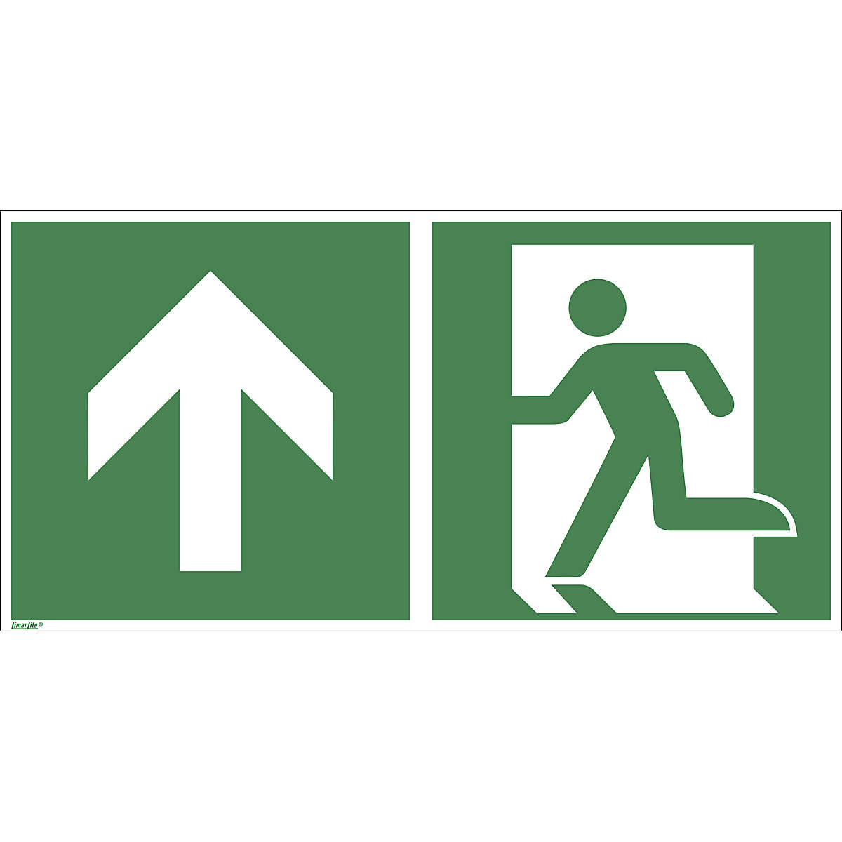 Emergency exit signs, up, pack of 10, aluminium, 400 x 200 mm