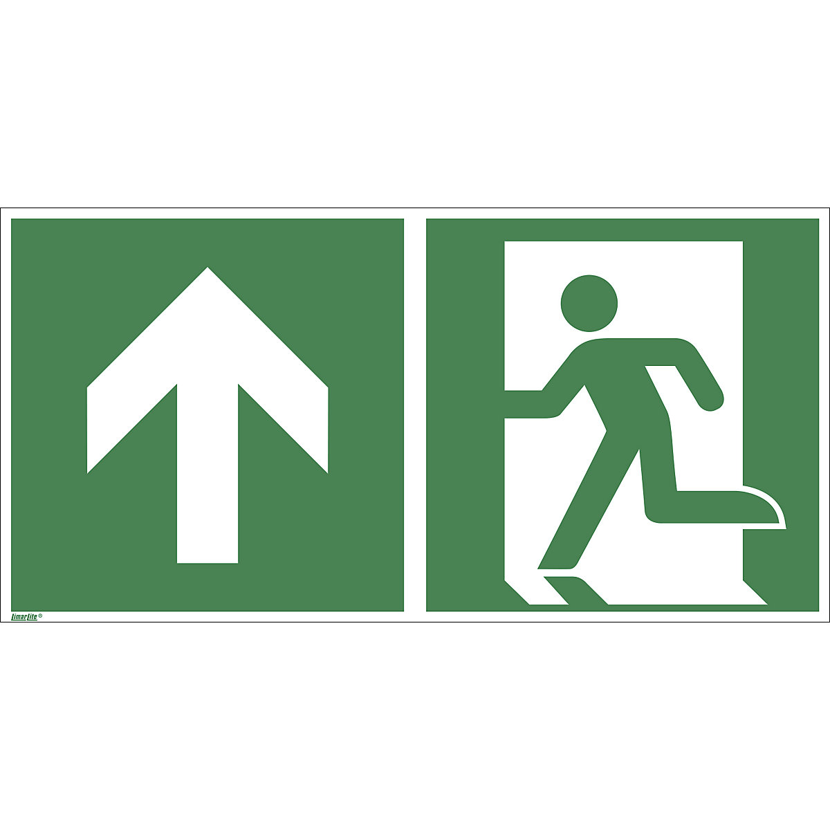 Emergency exit signs, up, pack of 10, plastic, 400 x 200 mm