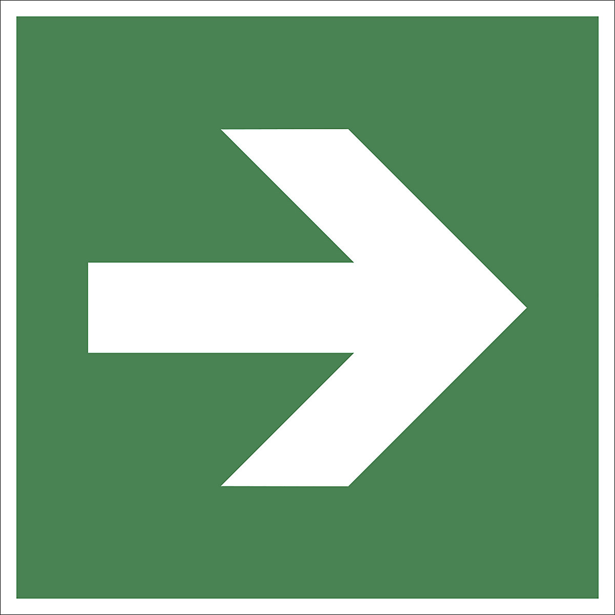 Emergency exit signs, arrow pointing straight ahead, only in combination with emergency sign, pack of 10, plastic, 150 x 150 mm-5