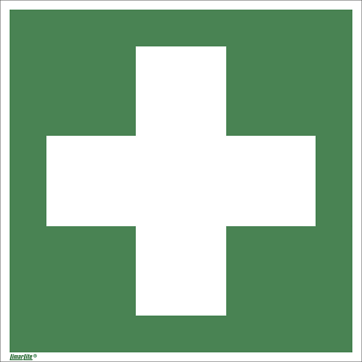 Emergency sign, first aid, pack of 10, aluminium, 150 x 150 mm