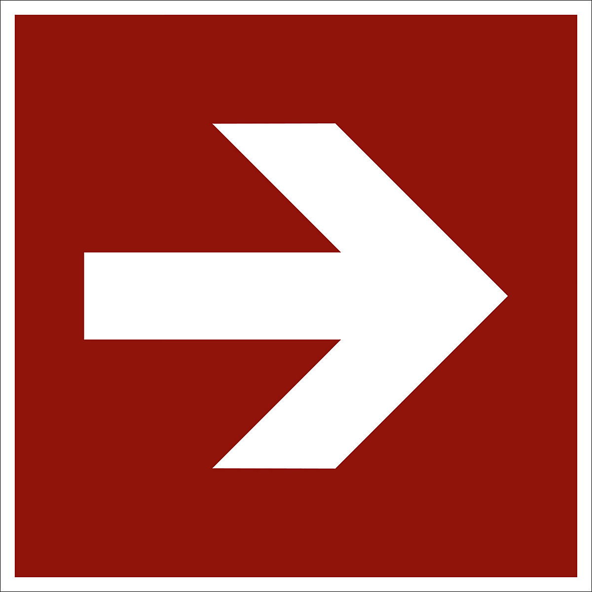 Fire protection sign, arrow pointing straight ahead, pack of 10, film, 200 x 200 mm