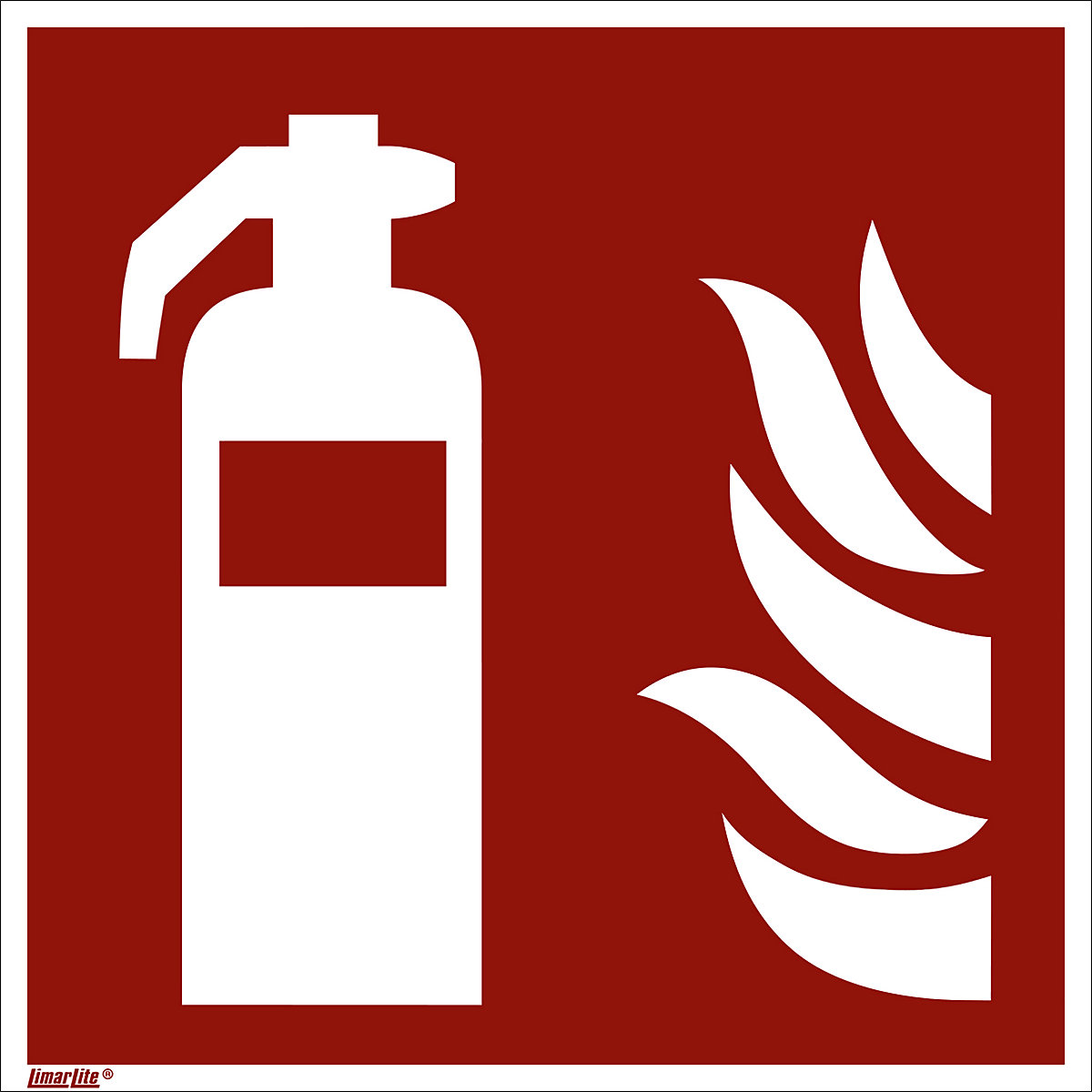 Fire protection sign, fire extinguisher, pack of 10, plastic, self adhesive, 200 x 200 mm-7