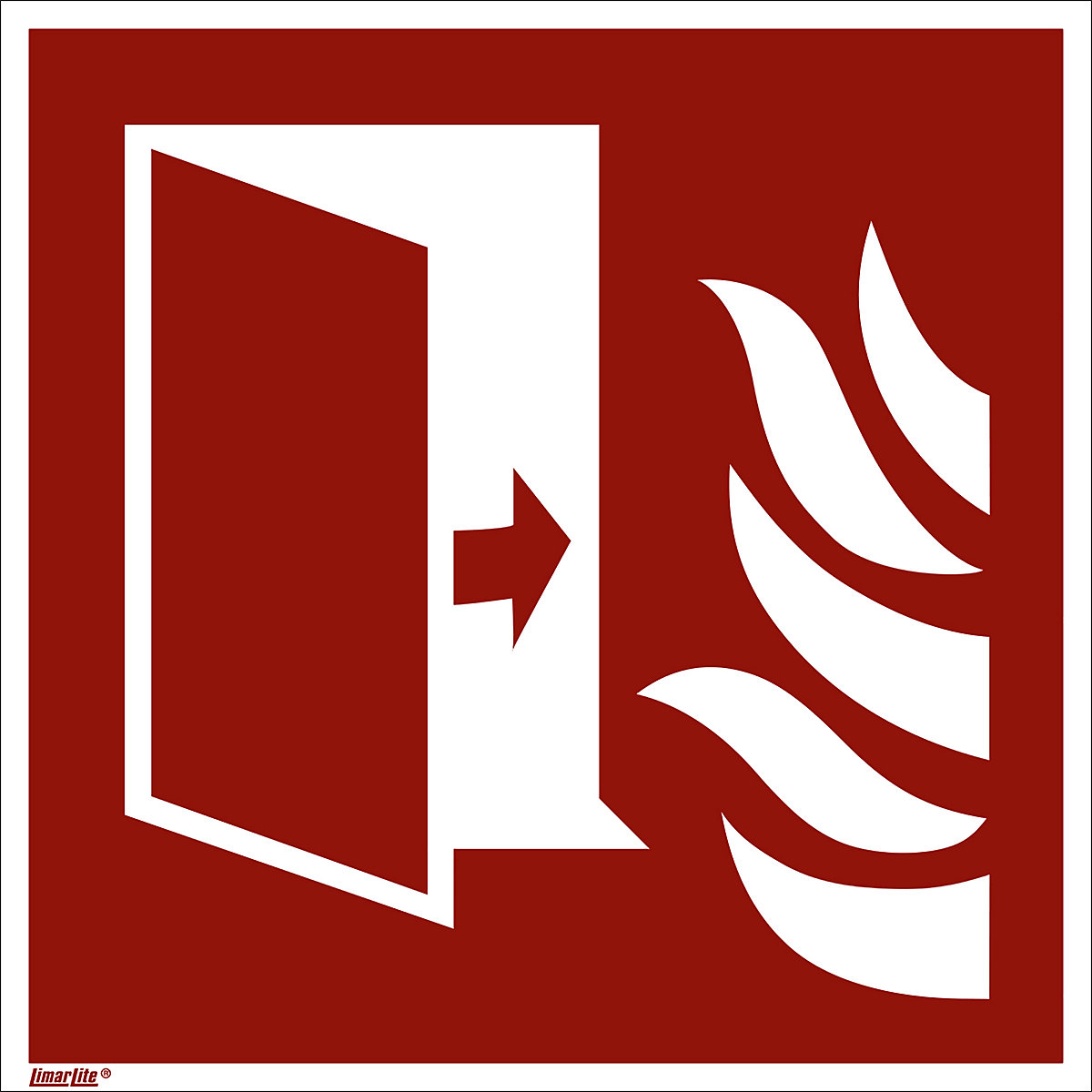 Fire protection sign, fire protection door, pack of 10, film, 200 x 200 mm-5