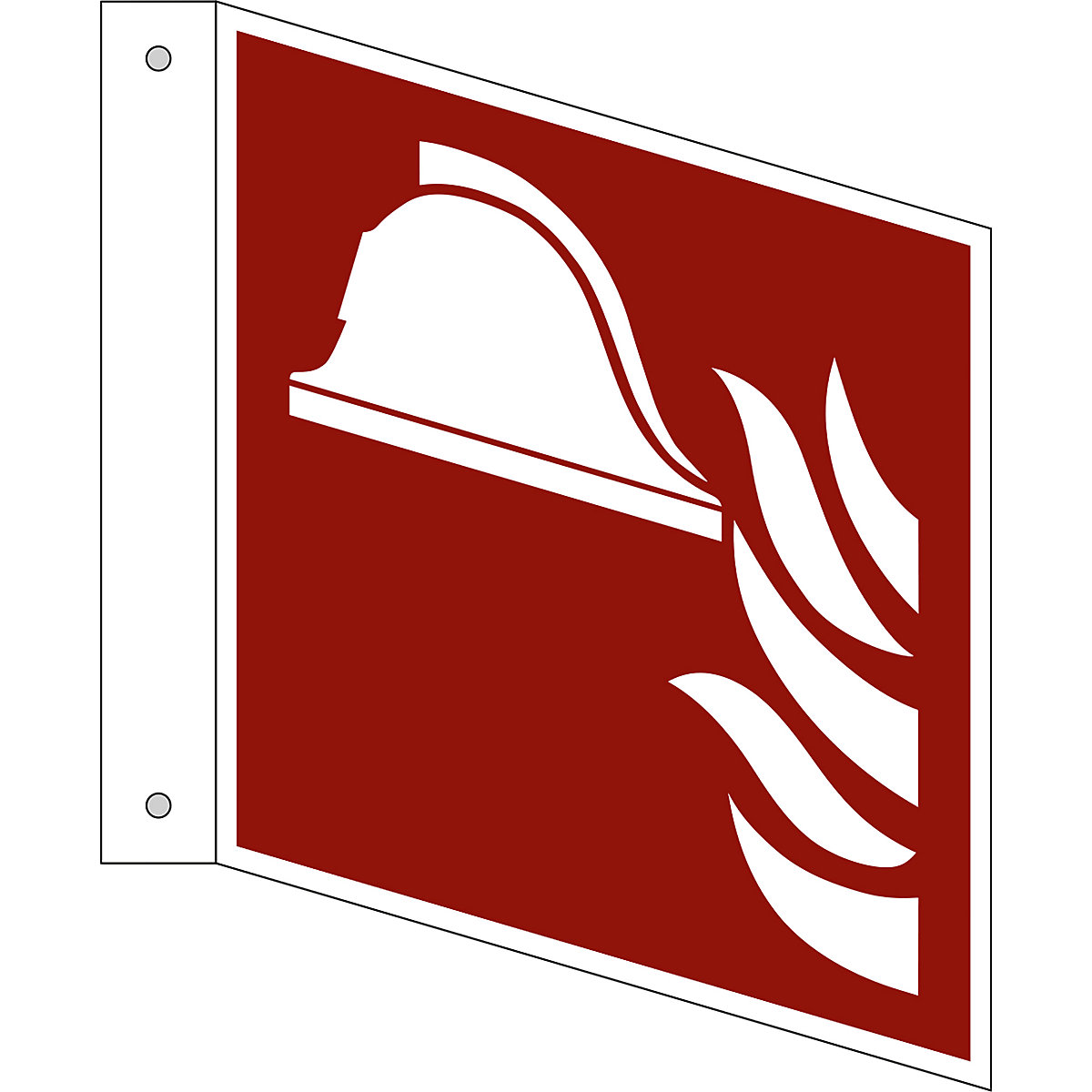 Fire protection sign, collection of fire fighting equipment, pack of 10, aluminium, L shaped sign, 150 x 150 mm-10