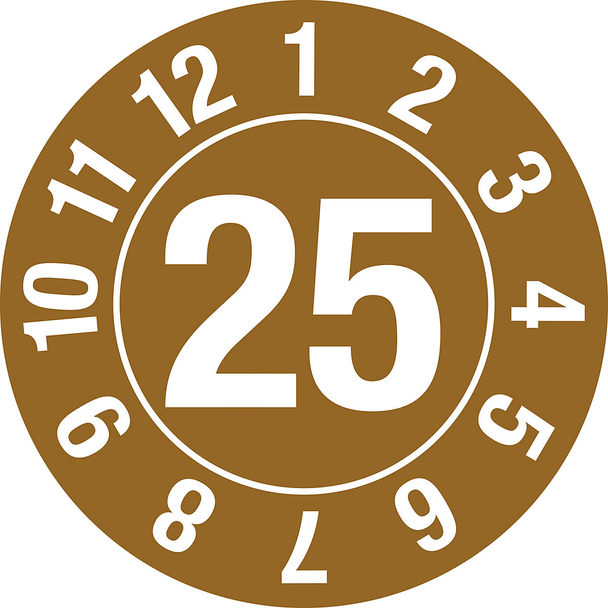 Test placard, year