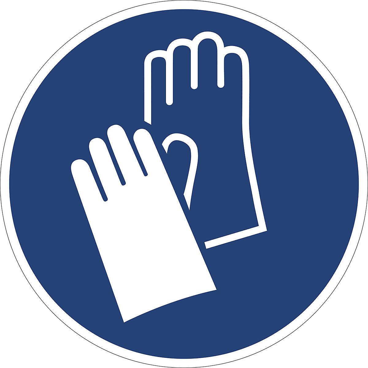Instruction label, wear protective gloves, pack of 10, film, Ø 200 mm-1