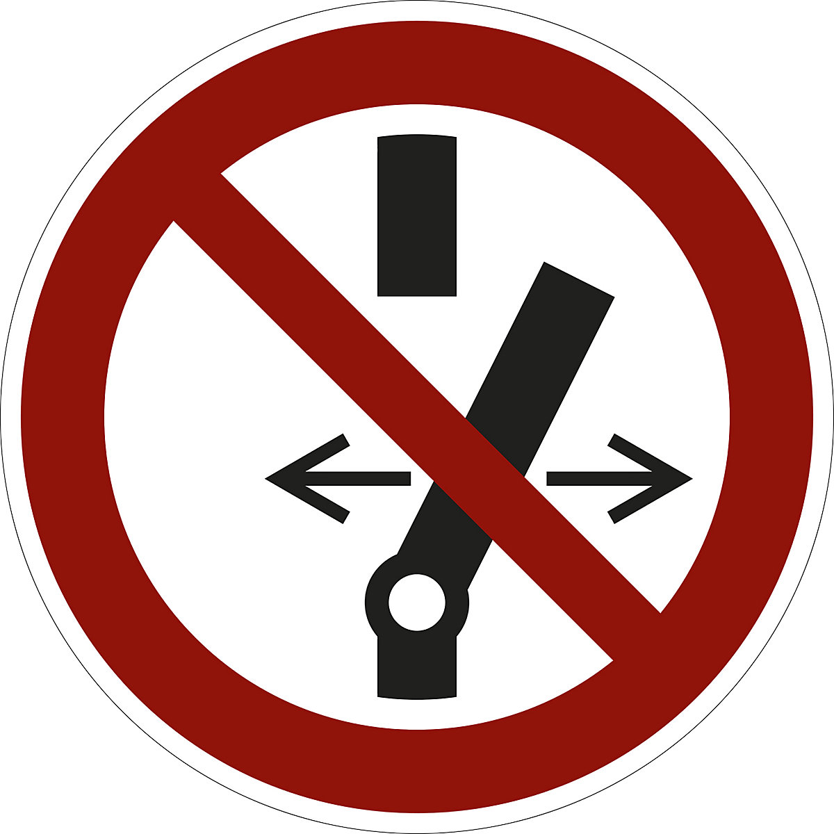 Prohibition sign, do not alter the state of the switch, pack of 10, film, Ø 200 mm