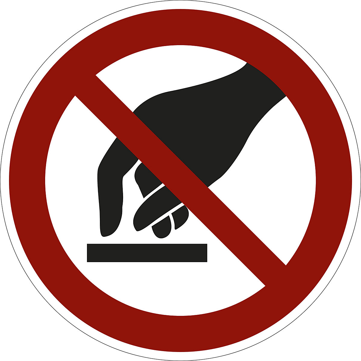 Prohibition sign, do not touch, pack of 10, aluminium, Ø 200 mm-1