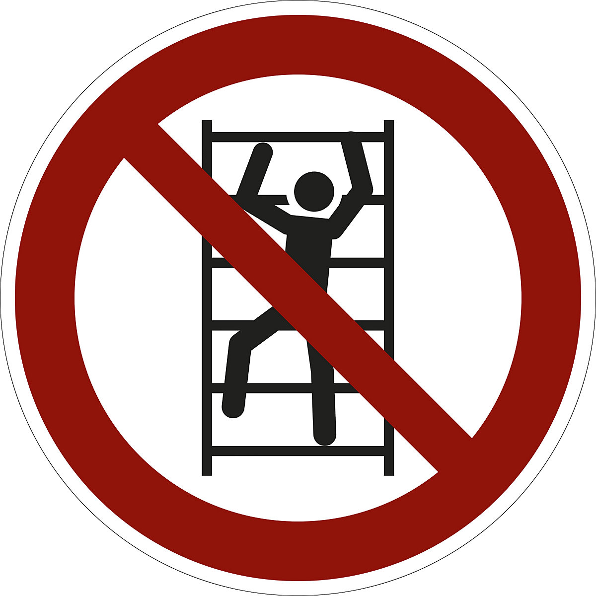 Prohibition sign, no climbing, pack of 10, plastic, Ø 200 mm-1