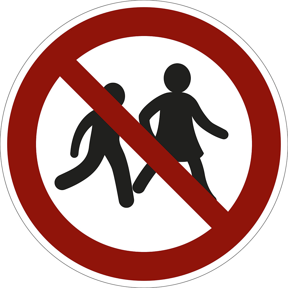 Prohibition sign, no children allowed, pack of 10, plastic, Ø 200 mm-1