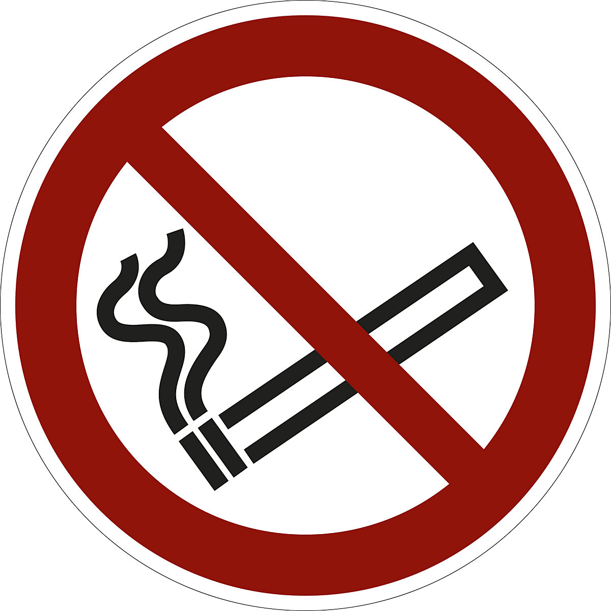 Prohibition sign, no smoking, pack of 10, plastic, Ø 200 mm