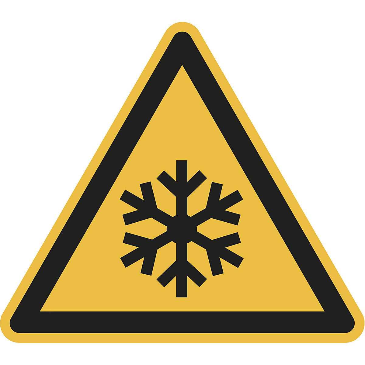 Hazard signs, hazard: low temperature/freezing conditions, pack of 10, film, leg length 100 mm