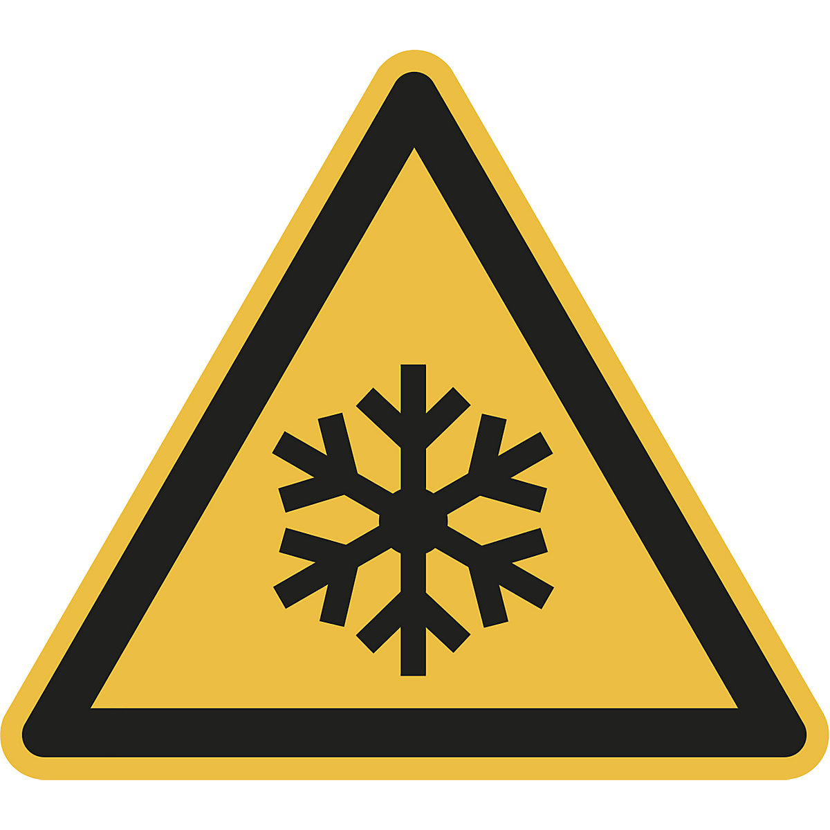 Hazard signs, hazard: low temperature/freezing conditions, pack of 10, film, leg length 200 mm