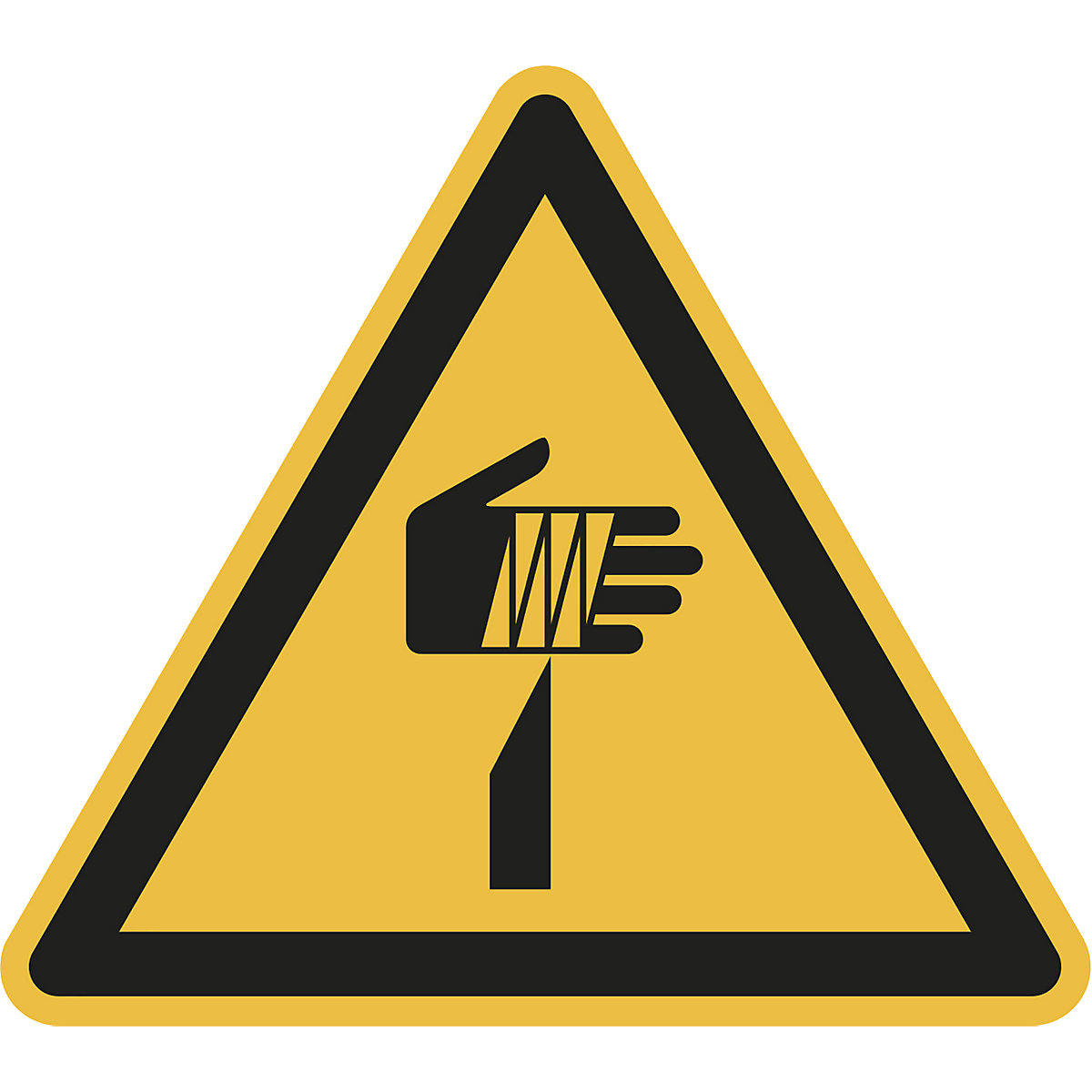 Hazard signs, hazard: sharp objects, pack of 10, film, leg length 200 mm