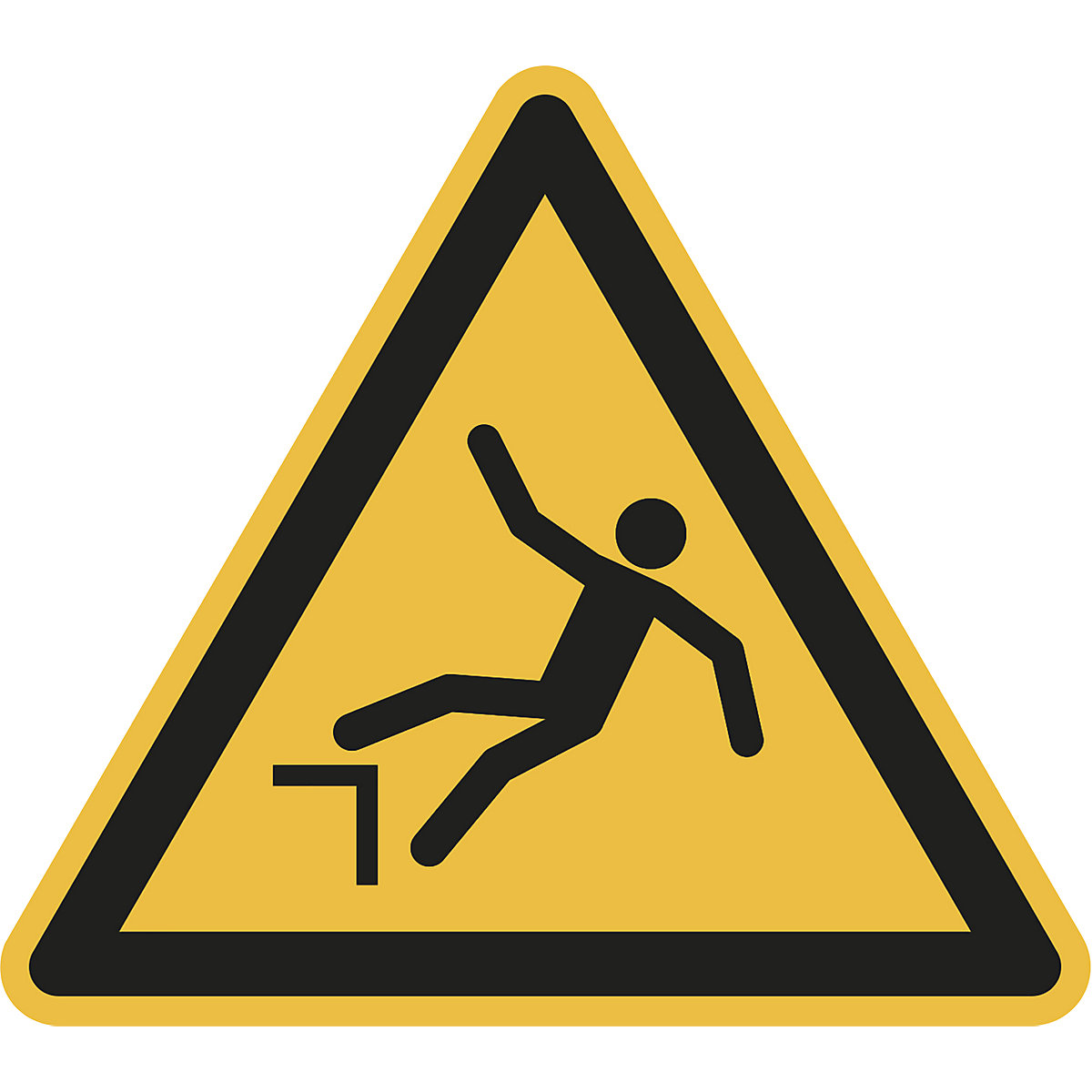 Hazard signs, hazard: drop (fall), pack of 10, aluminium, leg length 200 mm-2