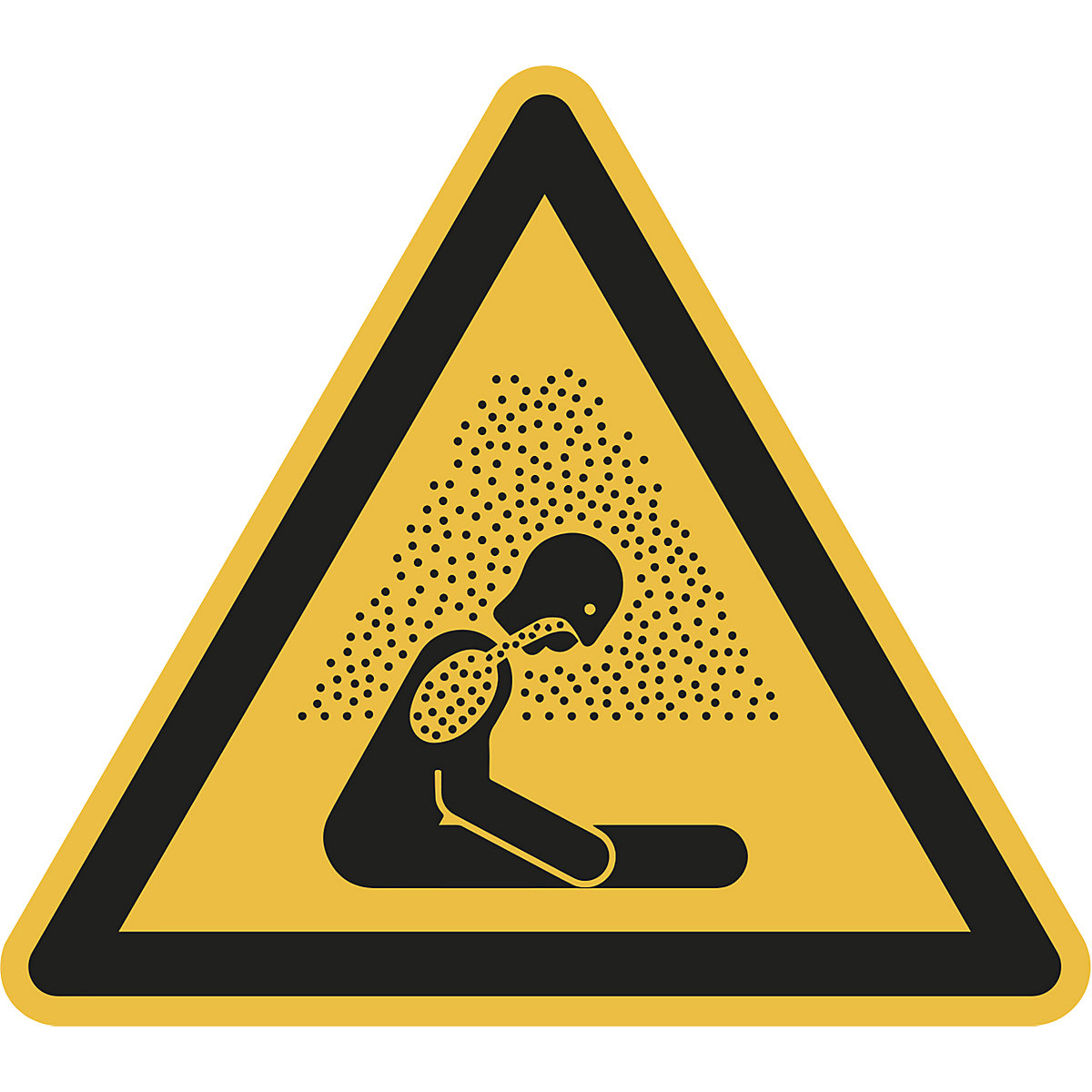 Hazard signs, hazard: suffocation, pack of 10, film, leg length 100 mm