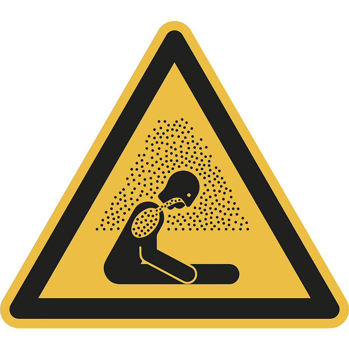 Hazard signs, hazard: suffocation, pack of 10, plastic, leg length 200 mm