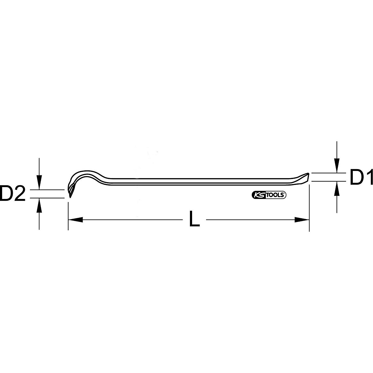 Palanca para sacar clavos – KS Tools (Imagen del producto 2)-1