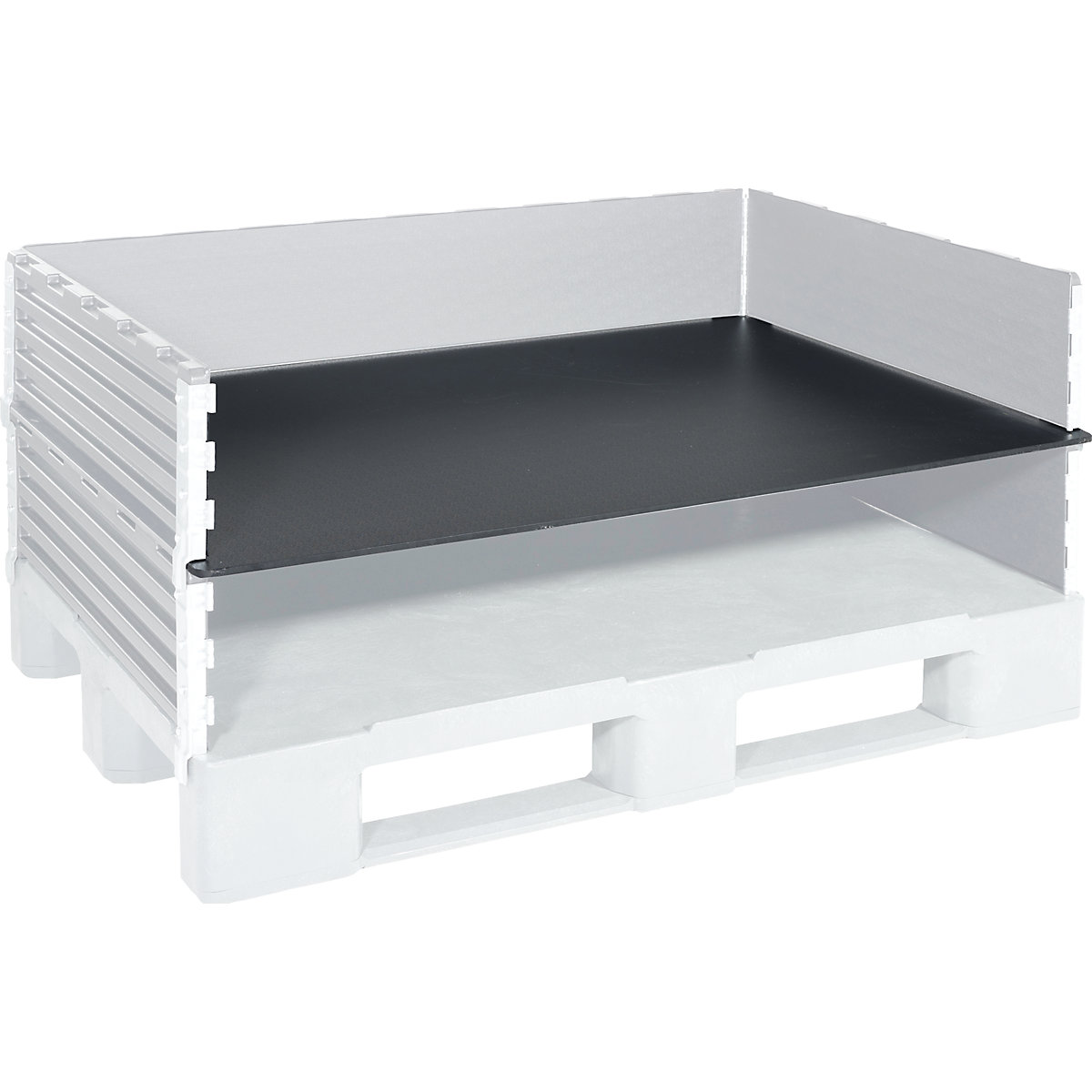 Intermediate panel for pallet collars